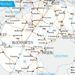 Free State Province Regional Map including highways
