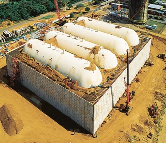 A huge LPG storage facility has been built at Richards Bay