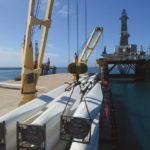 Wind tower blades arriving at the Port of Ngqura