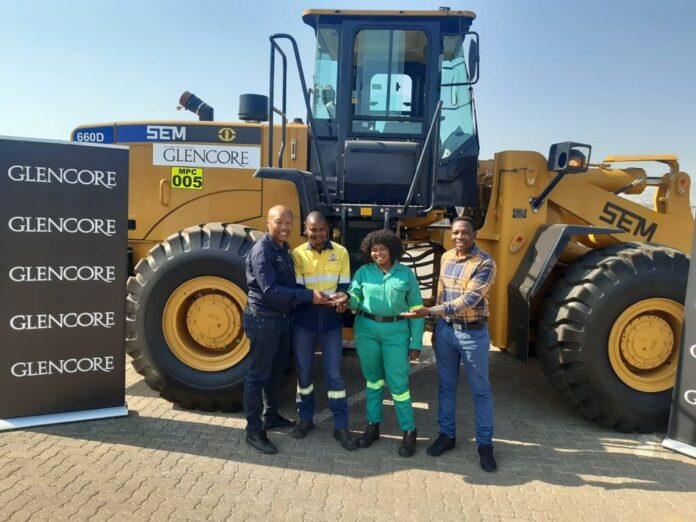General Manager of Lion Smelter Chabisi Motloung, Cofounders of Mmereki Projects and Construction Bridget Malayan and Evens Malapane