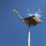 Solar street lights have been erected in Cookhouse because of the presence of a wind farm.