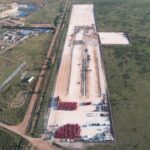 Factory footprint after earthworks completion